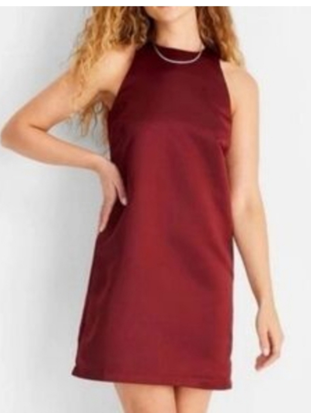 Future Collective Sleeveless Burgundy Shift Dress - XXL